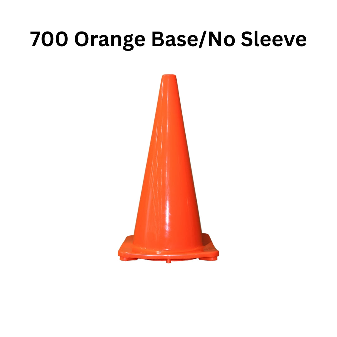 Orange Traffic Cone with Orange Base