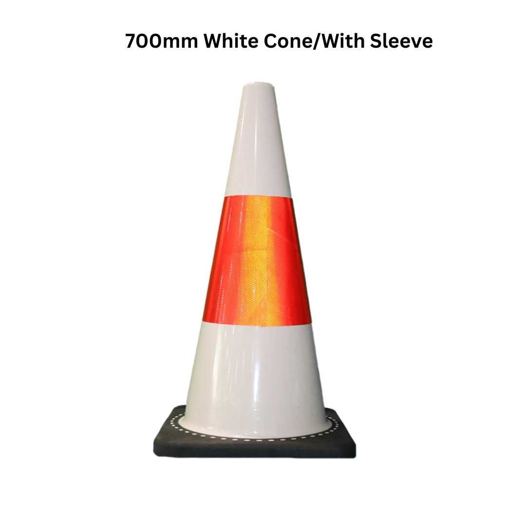 Orange Coloured Traffic Cones with Reflective Sleeve