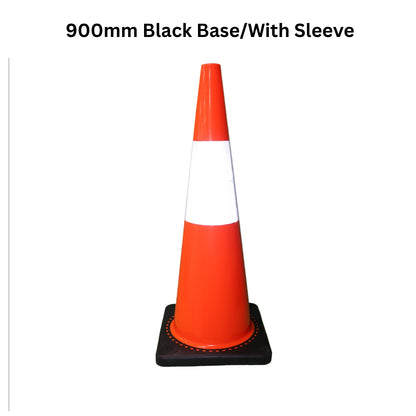 Orange Traffic Cone with Black Base