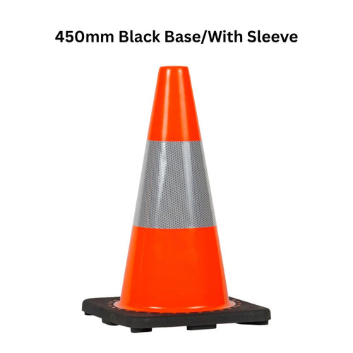 Orange Traffic Cone with Black Base