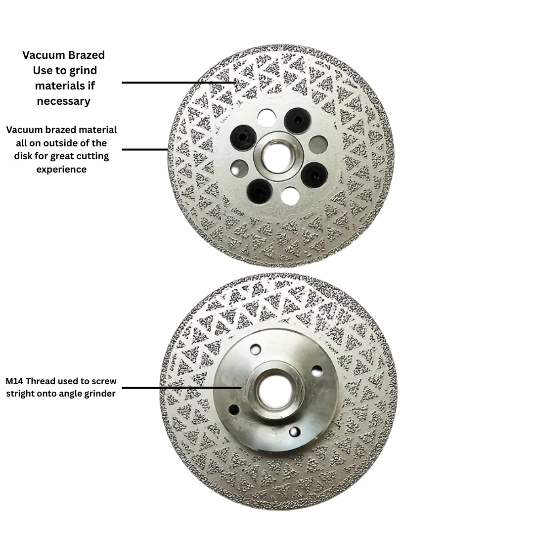 Vacuum Brazed Cutting & Grinding Disc – M14 Double-Sided
