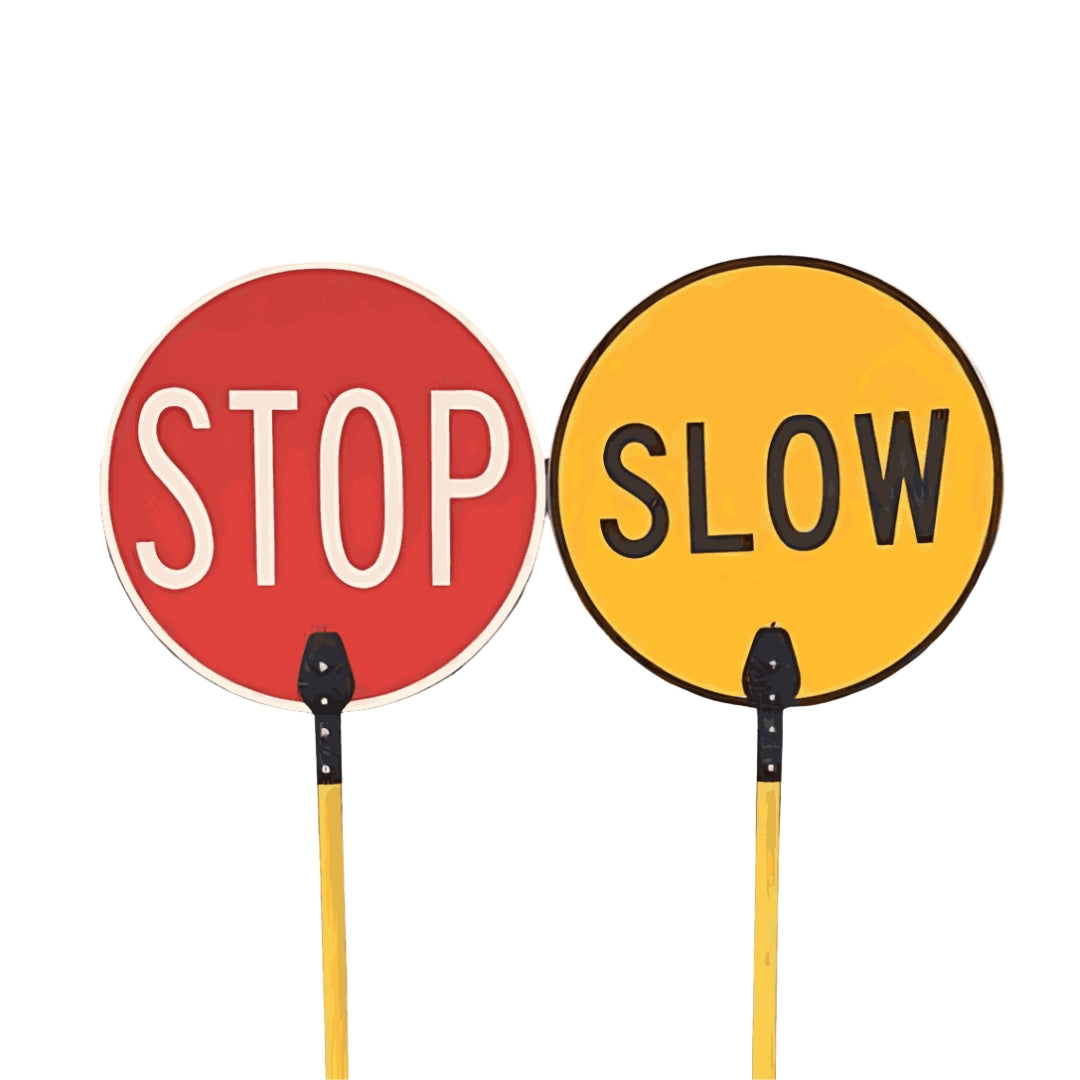 Stop and Slow Paddle – High-Visibility Traffic Control Tool – Protrade ...
